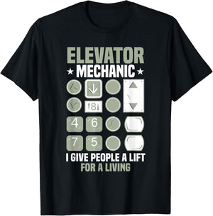 Elevator Mechanic Elevator Technician T-Shirt - T-Shirt | Black