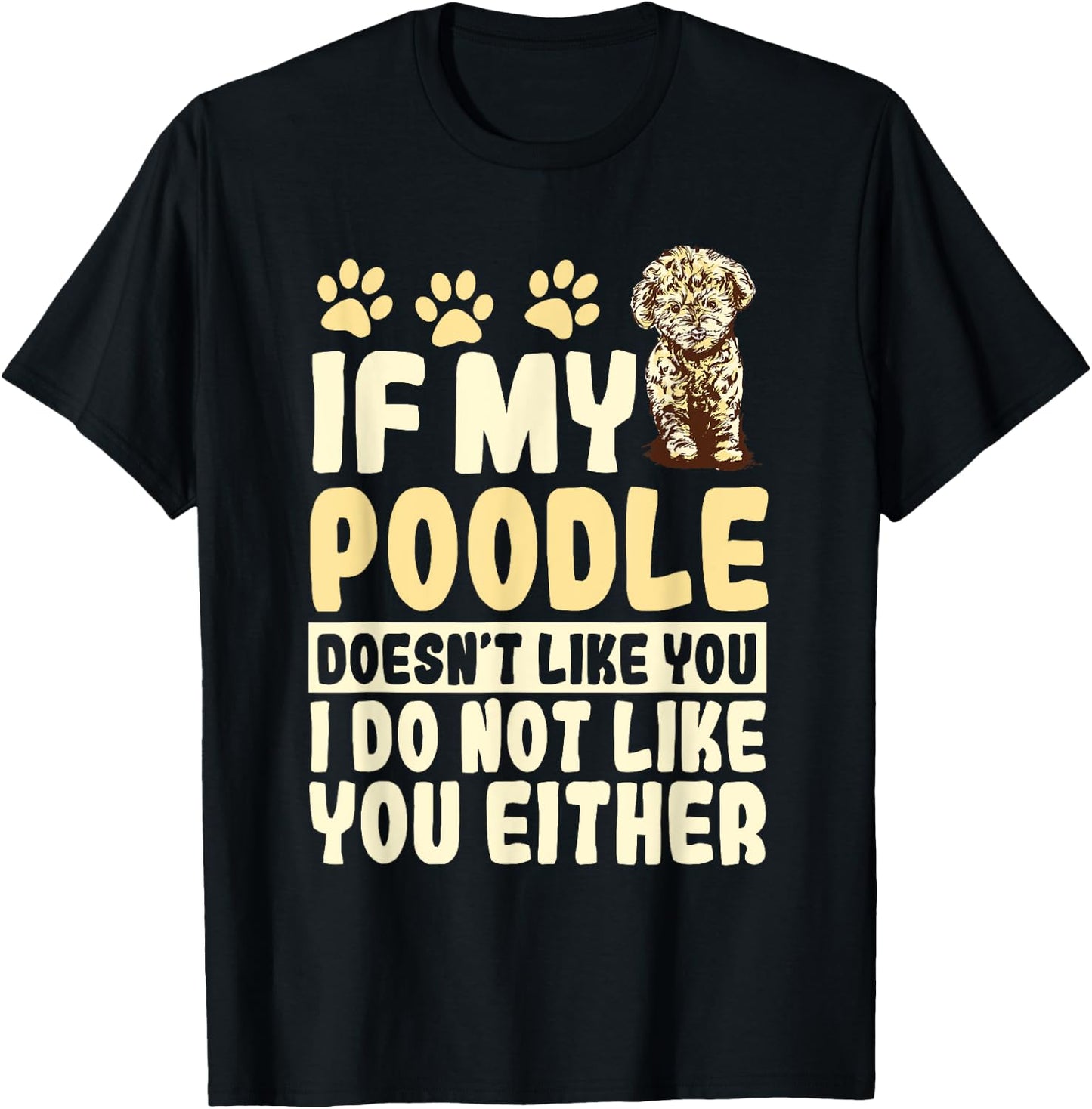 Poodle Dog Pet Owner Breeders Water Retriever Lover Men Women T-Shirt - T-Shirt | Black