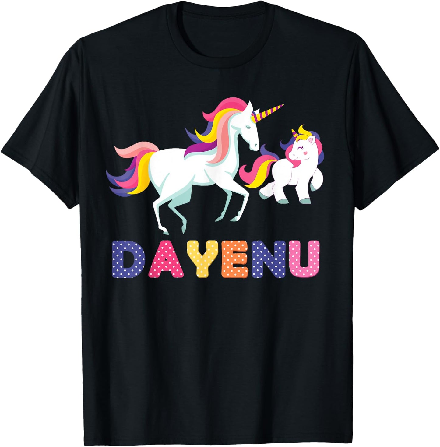 Unicorn Dayenu Passover Matzah Four Cups for Kids Boys Girls T-Shirt - T-Shirt | Black