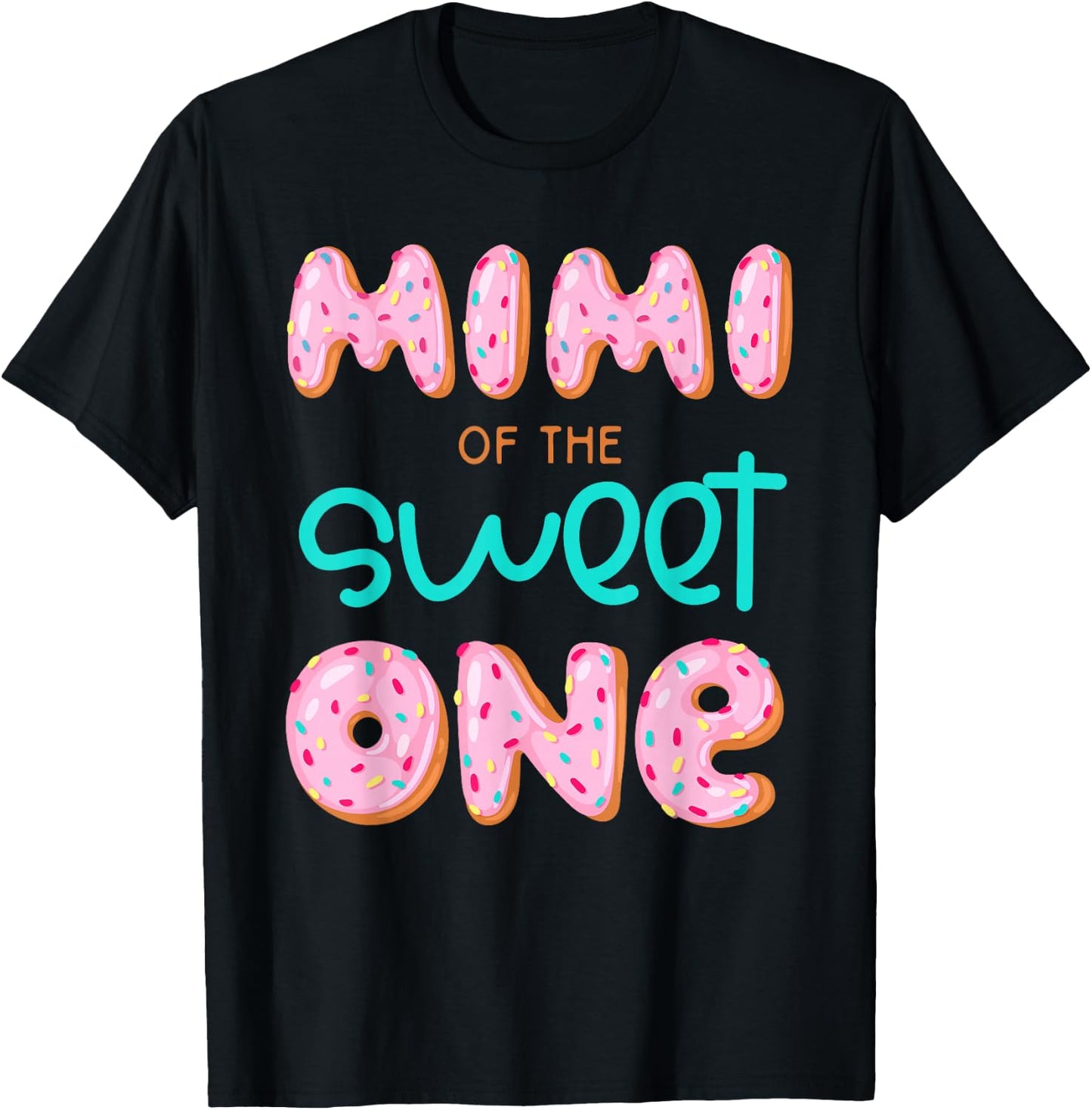 Mimi of The Sweet One First Birthday Matching Family Donut T-Shirt - T-Shirt | Black