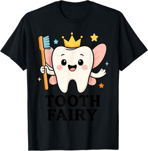 Halloween Tooth Fairy Costume, Cute Spooky Dental Assistant T-Shirt - T-Shirt | Black