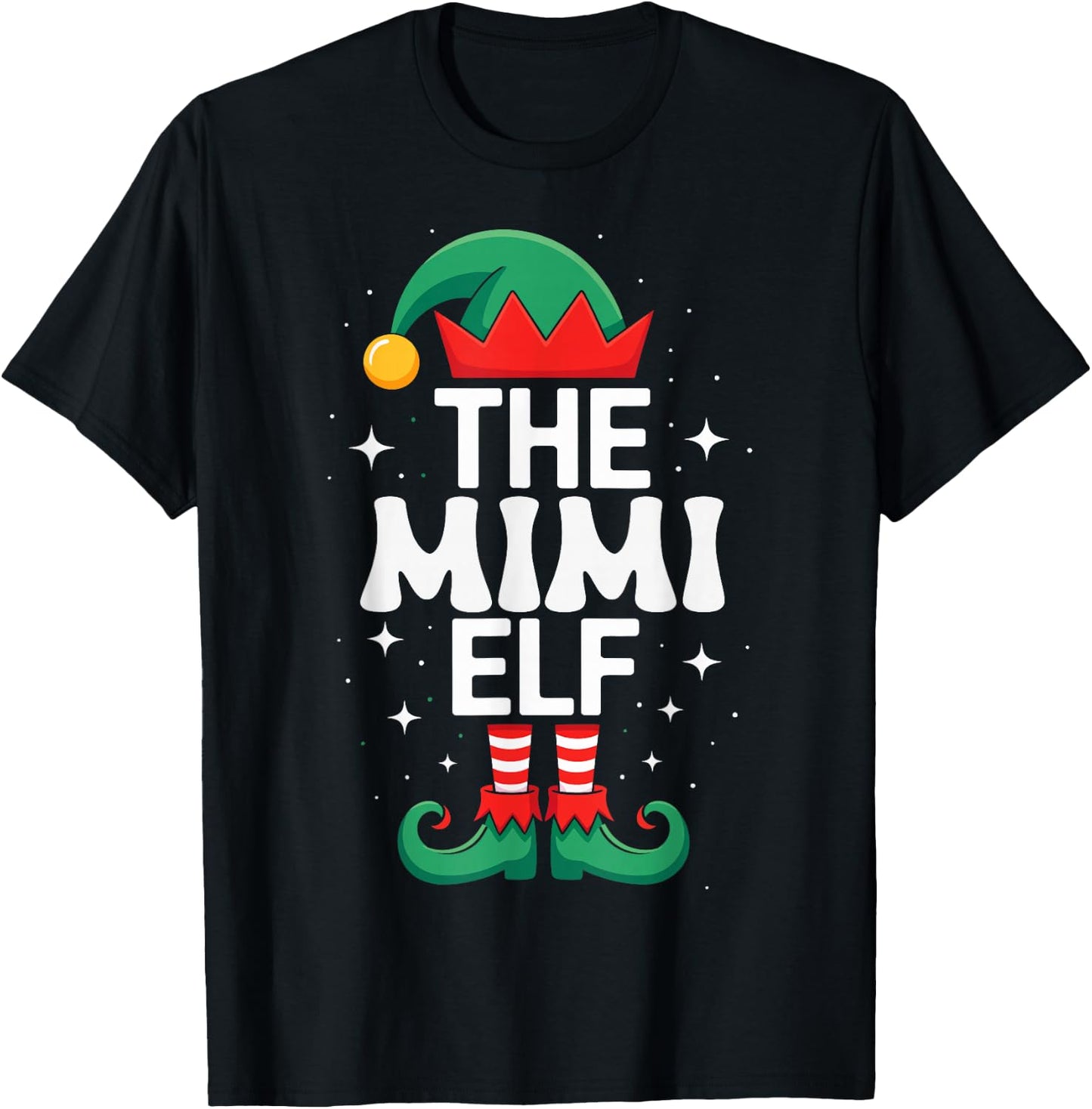 The Mimi Elf Funny Christmas Matching Family Group T-Shirt - T-Shirt | Black