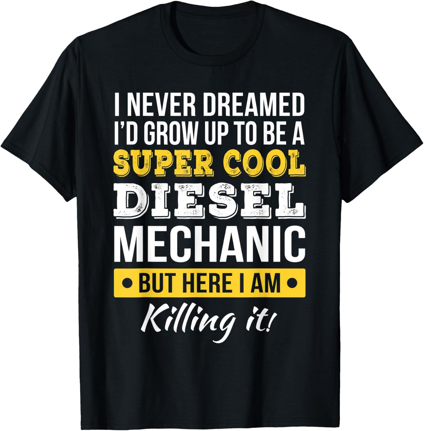 Diesel Mechanic Funny Gift T-Shirt - T-Shirt | Black