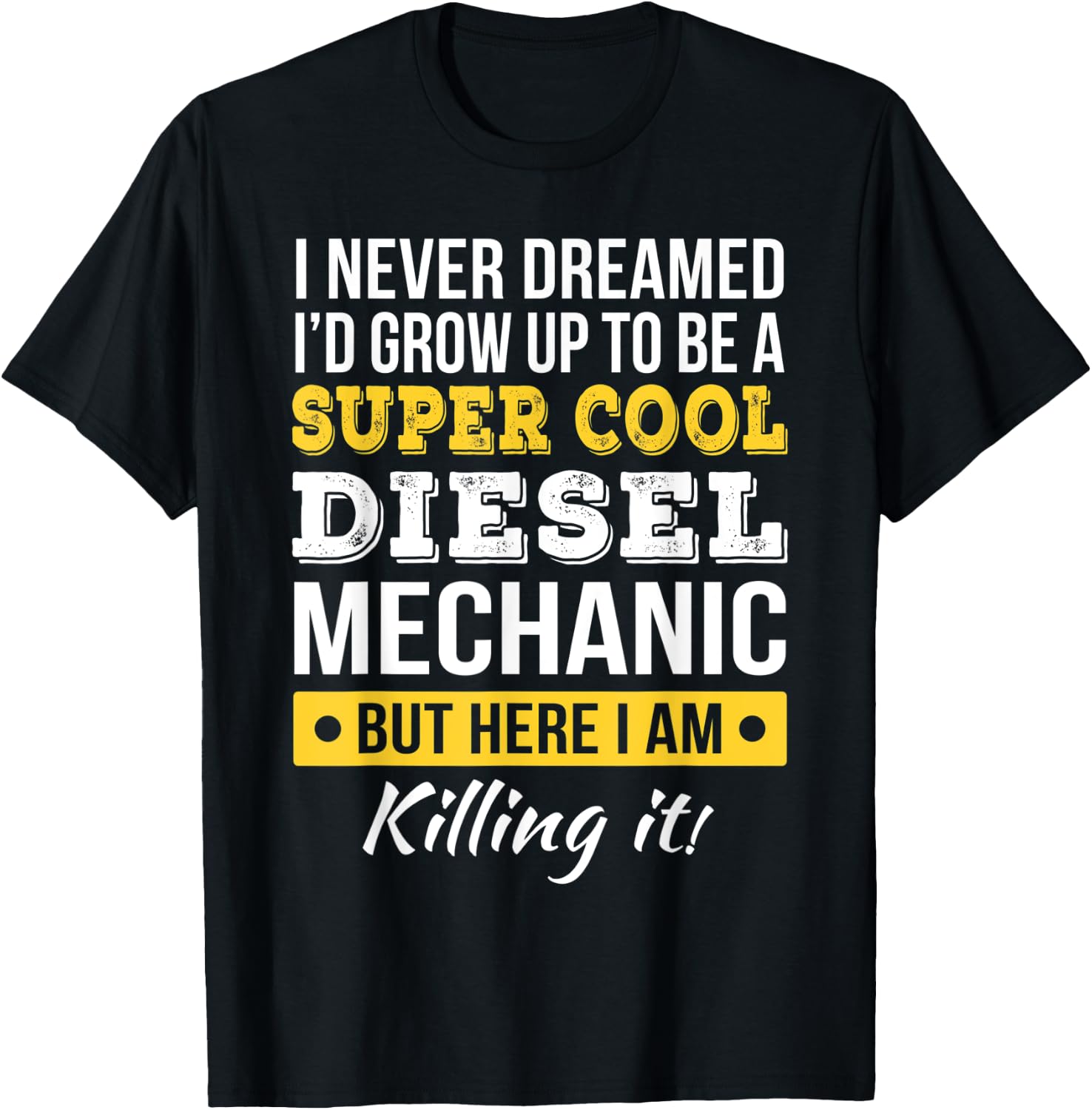 Diesel Mechanic Funny Gift T-Shirt - T-Shirt | Black