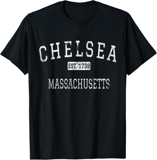 Chelsea Massachusetts MA Vintage T-Shirt - T-Shirt | Black