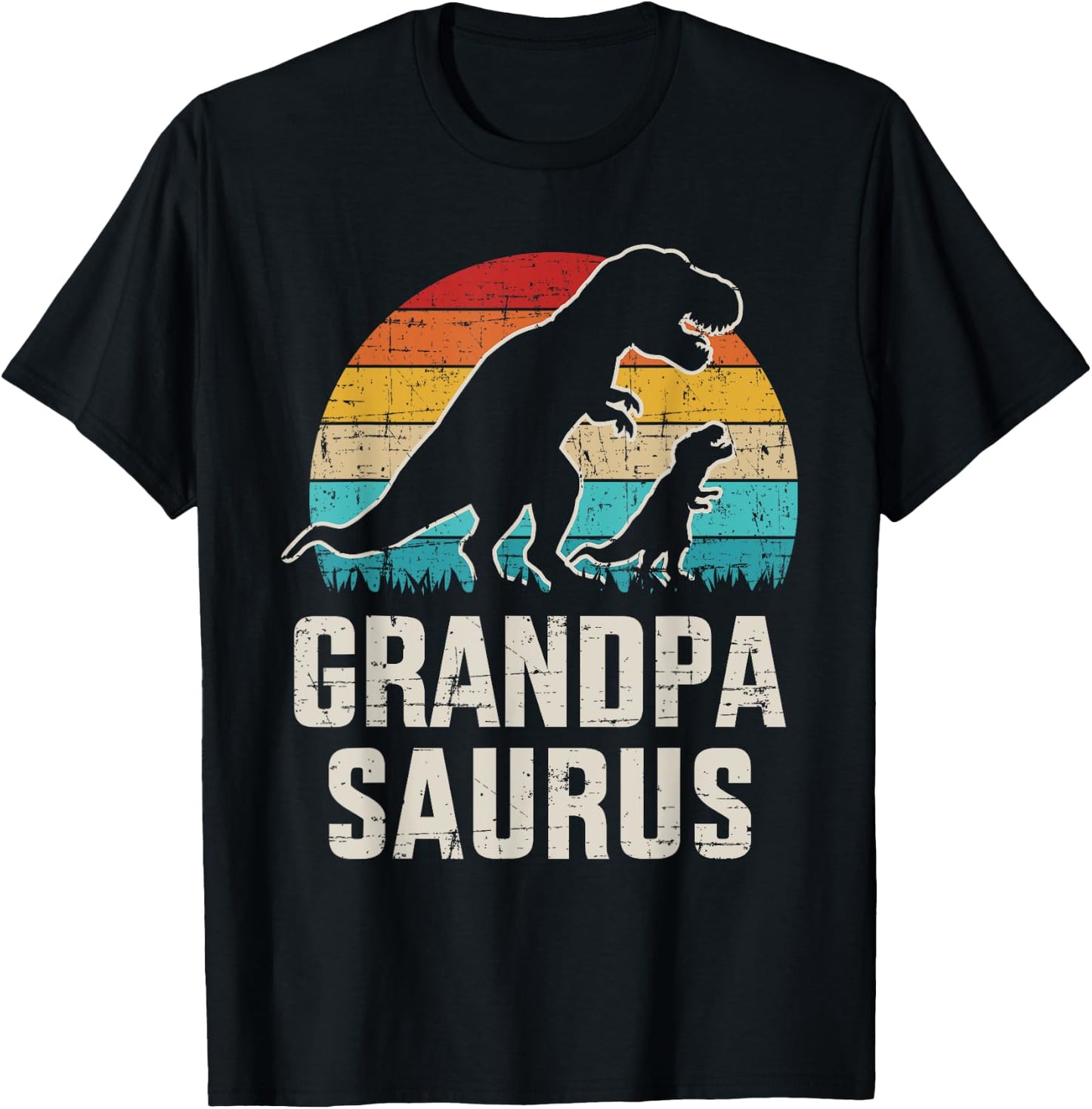 Grandpasaurus vintage dinosaur for grandpa from grandkid T-Shirt - T-Shirt | Black