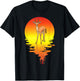 Gazelle Vaporwave Sunset T-Shirt - T-Shirt | Black
