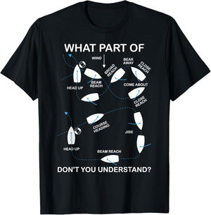 Man Over Board Manoeuvre Sailing Ship Sailor T-Shirt - T-Shirt | Black