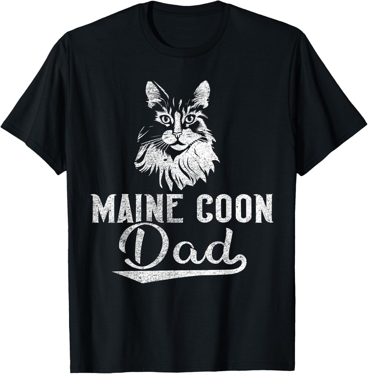 Cat Owner Dad - Maine Coon Dad T-Shirt - T-Shirt | Black