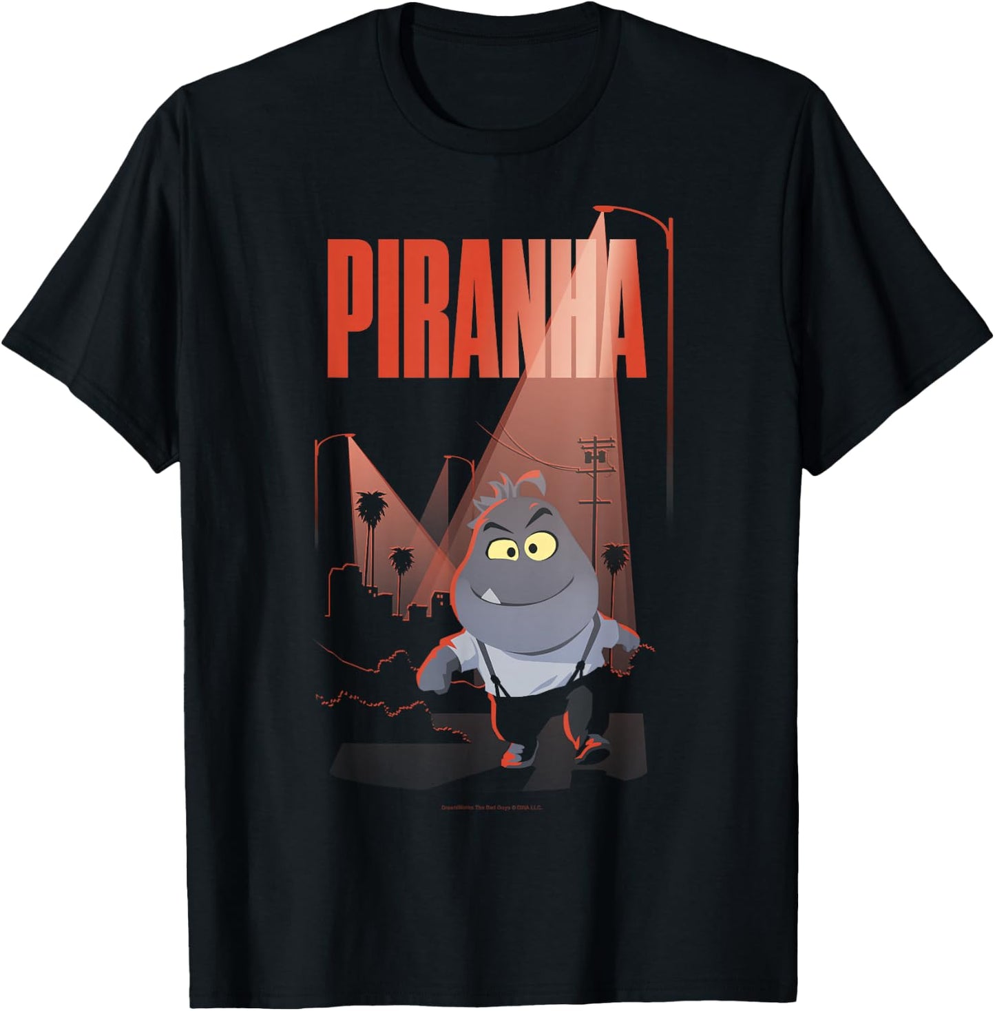The Bad Guys Mr. Piranha City Street Light T-Shirt - T-Shirt | Black