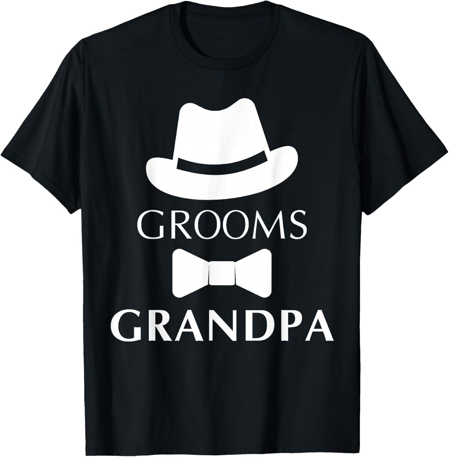 Groom's Grandpa, Grandpa Of The Groom Wedding T-Shirt - T-Shirt | Black