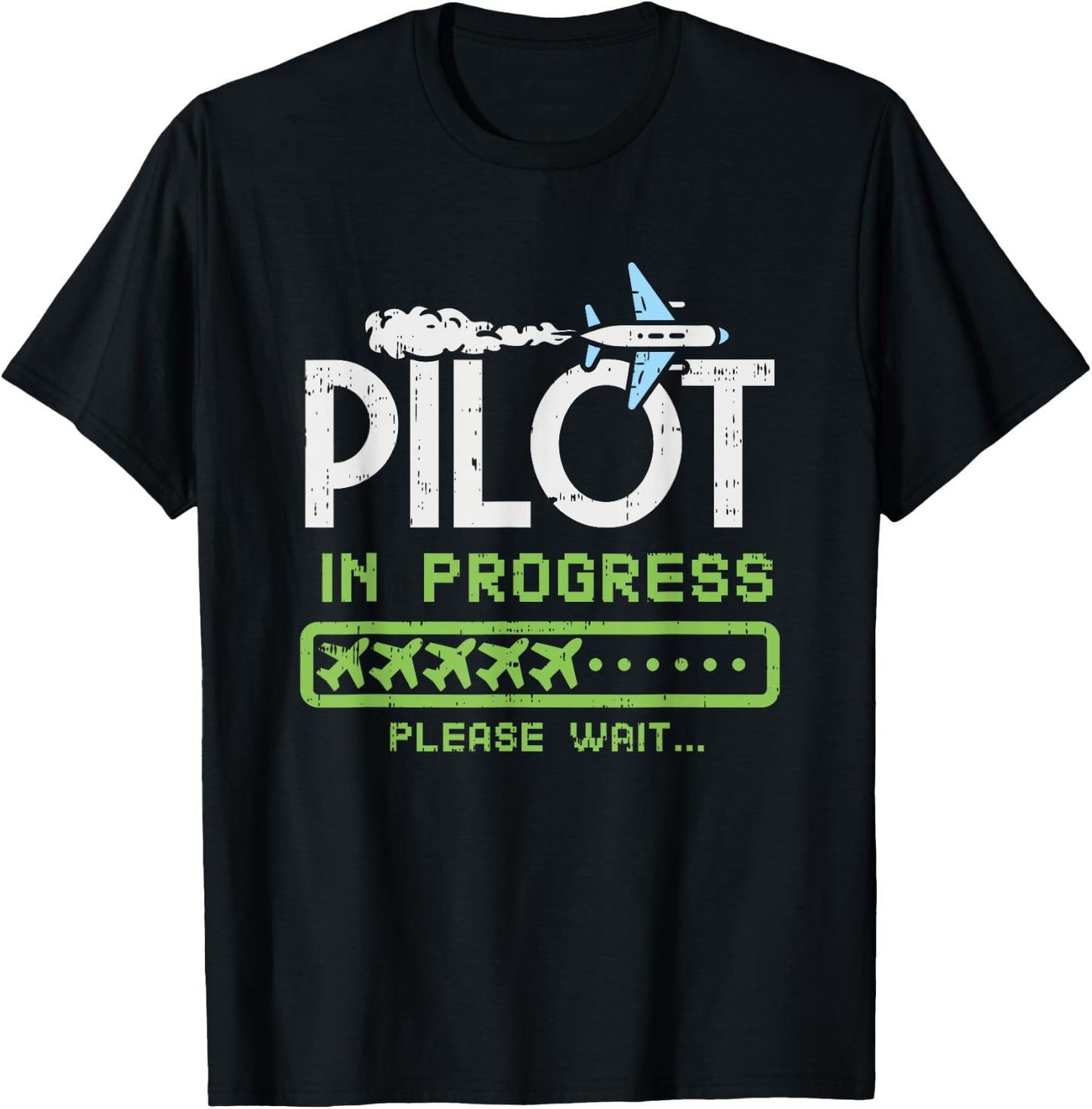 Pilot in Progress, Future Pilot Toy Airplane Lovers T-Shirt - T-Shirt | Black