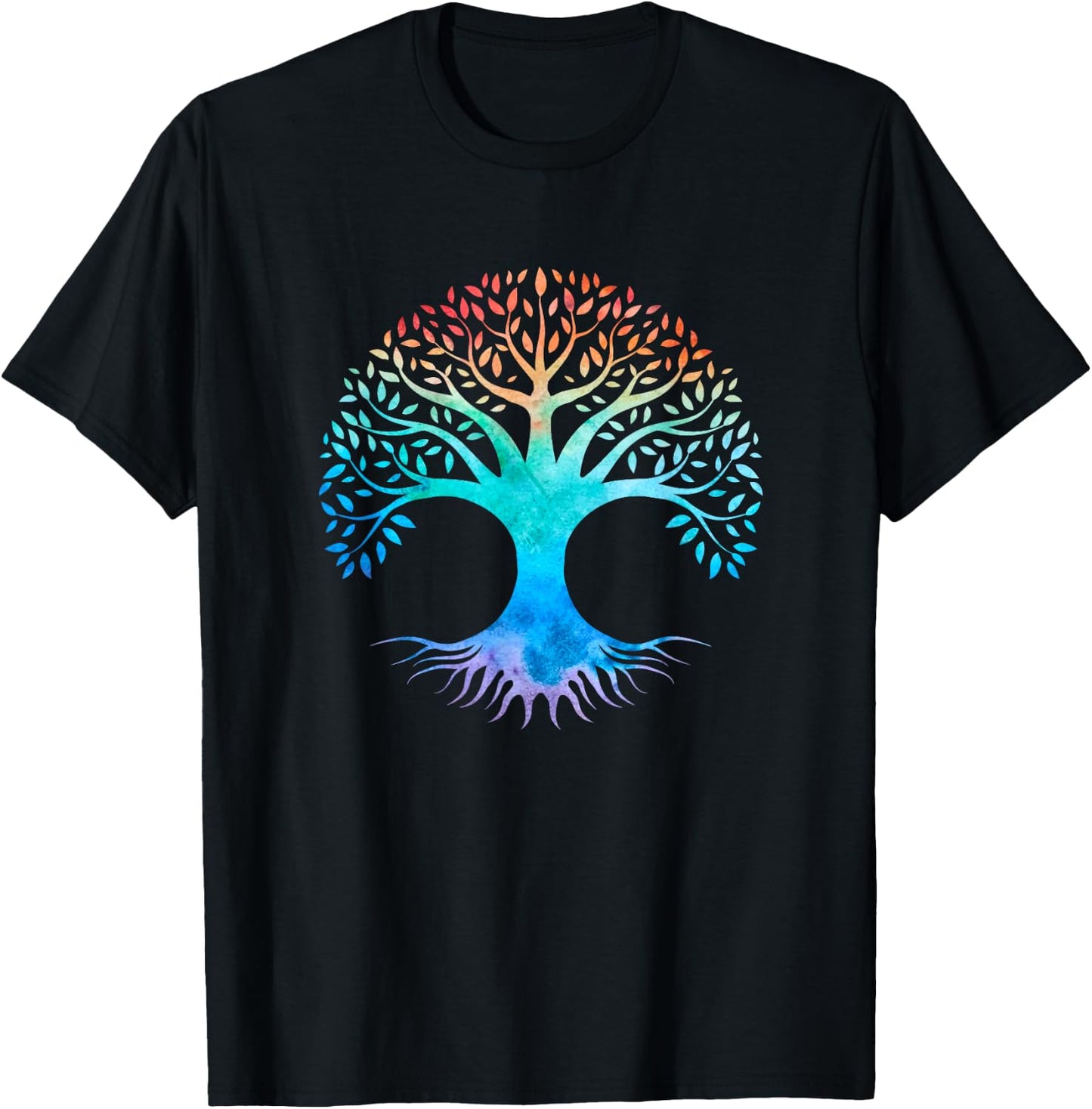 Tree of Life Symbol Colour T-Shirt - T-Shirt | Black