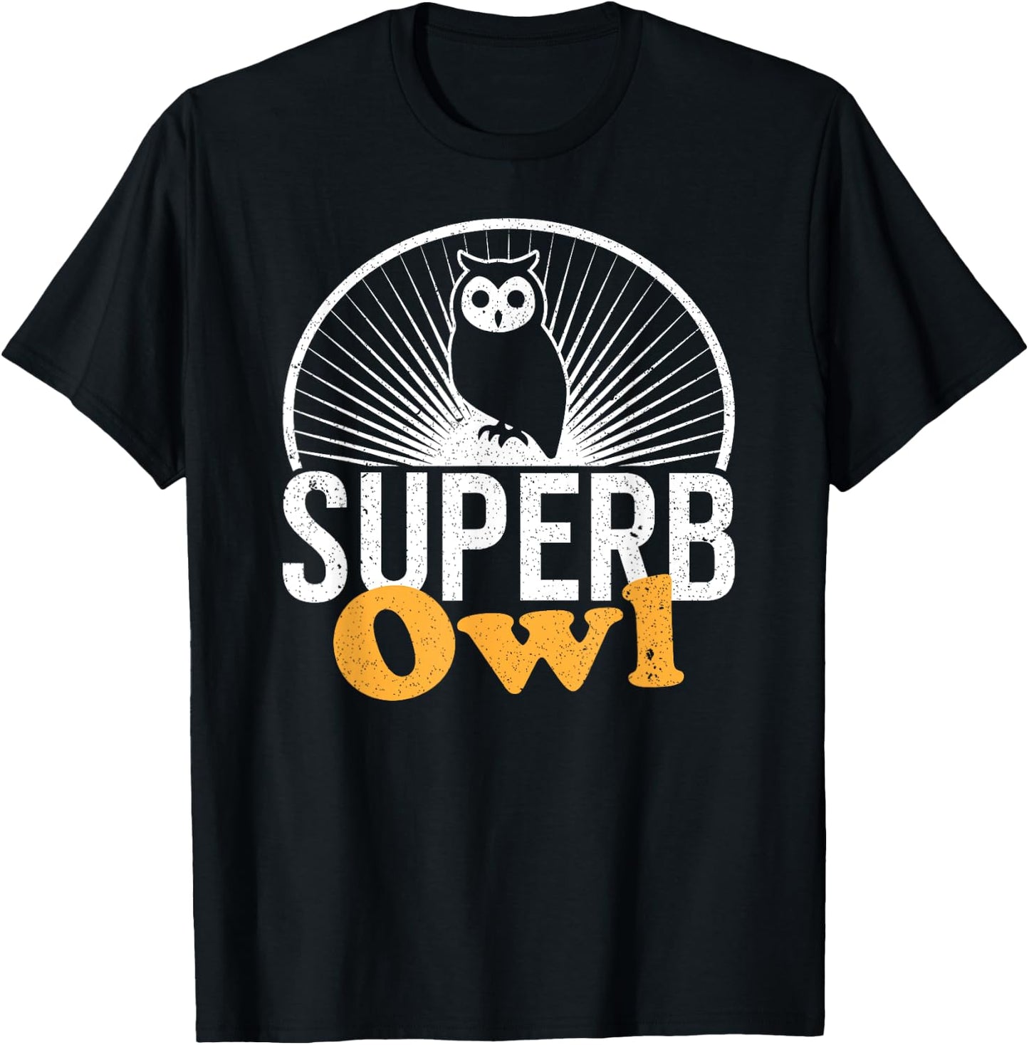Superb Owl, Dad Joke, Pun, Funny Owl T-Shirt - T-Shirt | Black