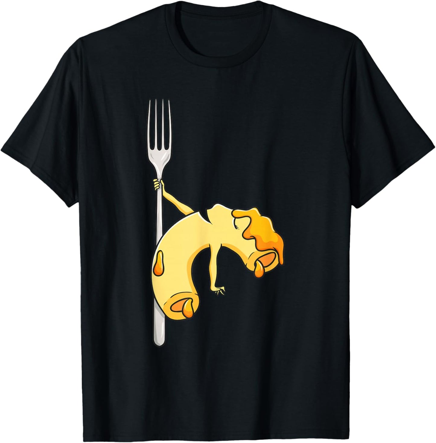 Funny Mac N Cheese Pole Dance for Macaroni and Cheese T-Shirt - T-Shirt | Black