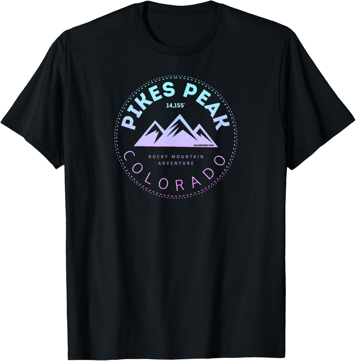 Pikes Peak Colorado - Rocky Mountain Retro T-Shirt - T-Shirt | Black