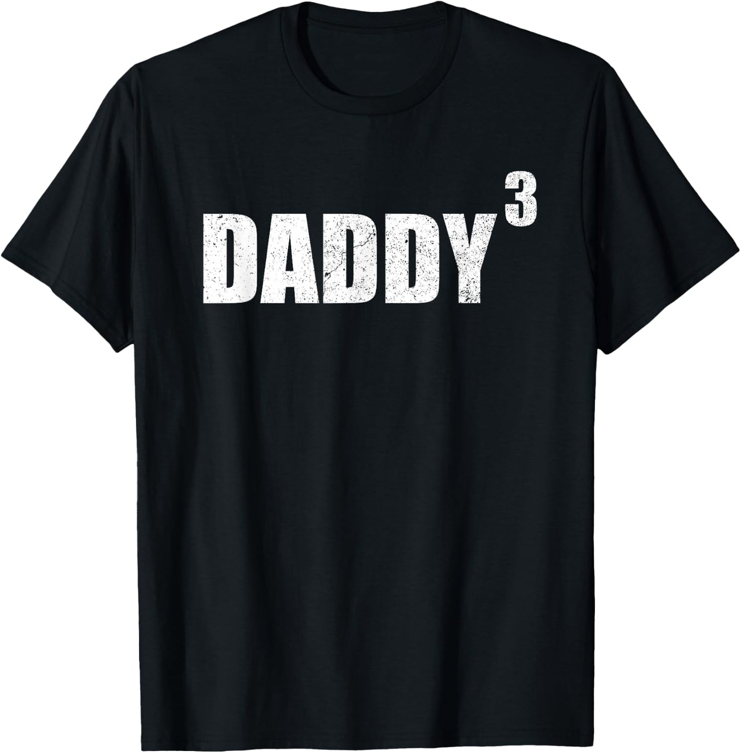 Daddy Cubed Shirt Thired Pregnancy Announcement Shirt 3 Kid T-Shirt - T-Shirt | Black