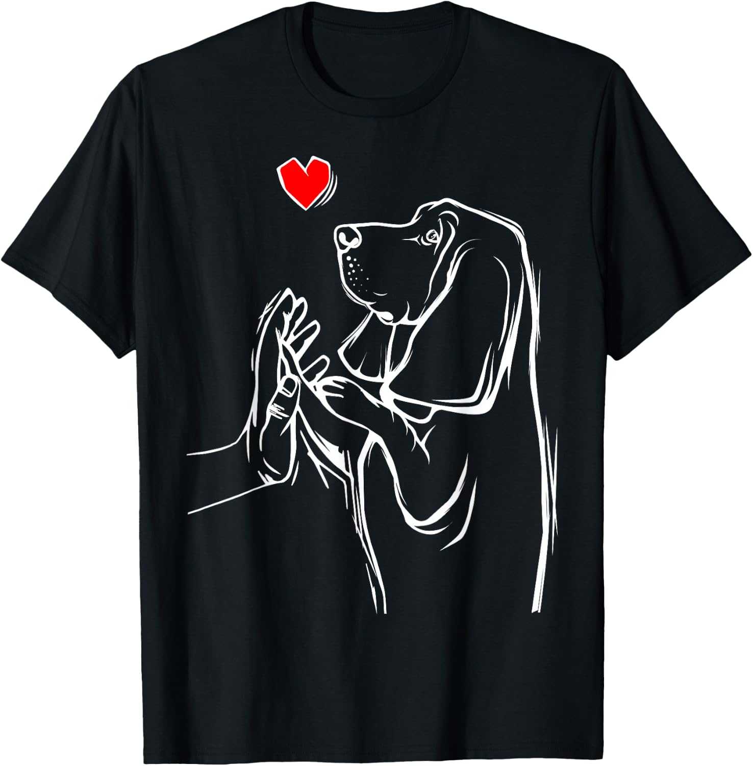 Basset Hound Love Dog Women Girls T-Shirt - T-Shirt | Black
