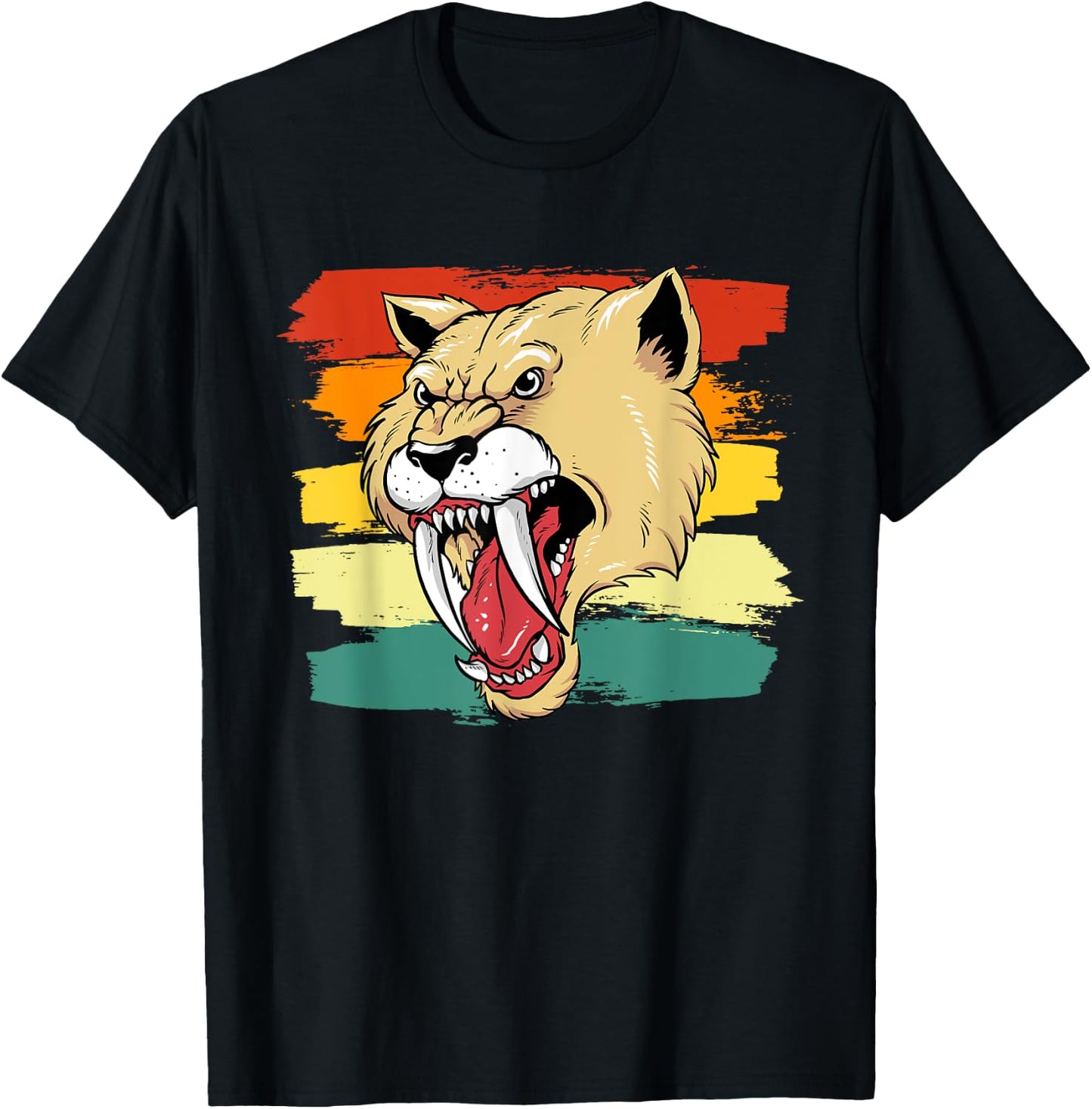 Sabertooth Tiger I Smilodon I Kids Sabertooth T-Shirt - T-Shirt | Black