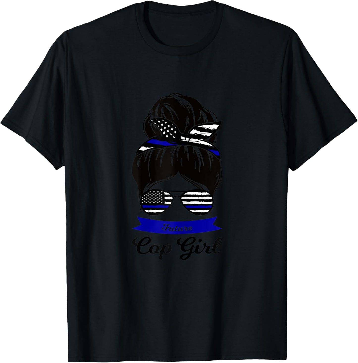 Future Cop Girl Cop Police T-Shirt - T-Shirt | Black