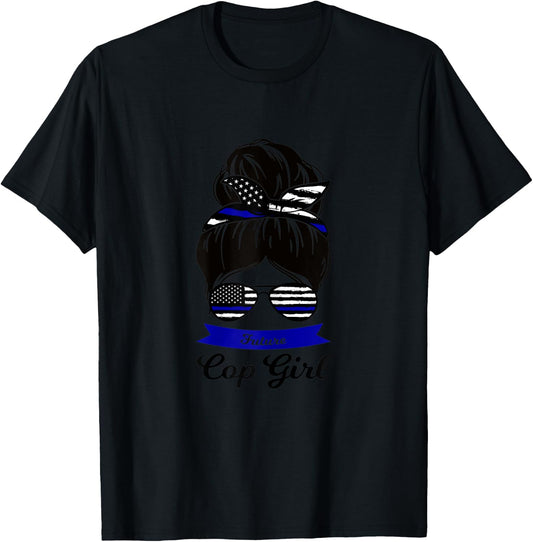 Future Cop Girl Cop Police T-Shirt - T-Shirt | Black