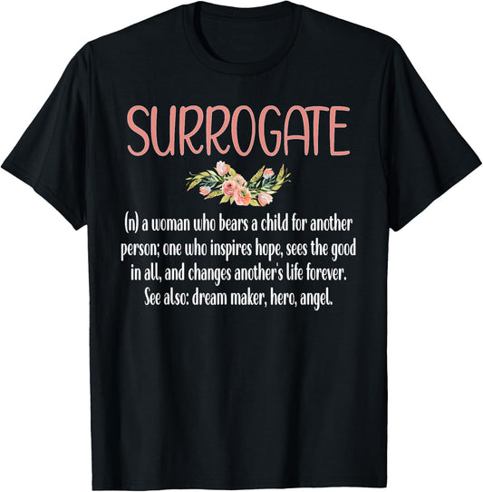 Surrogate Mom Definition Proud Gestational Carrier T-Shirt - T-Shirt | Black