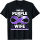 I Wear Purple For My Wife Migraine And Headache Awareness T-Shirt - T-Shirt | Black