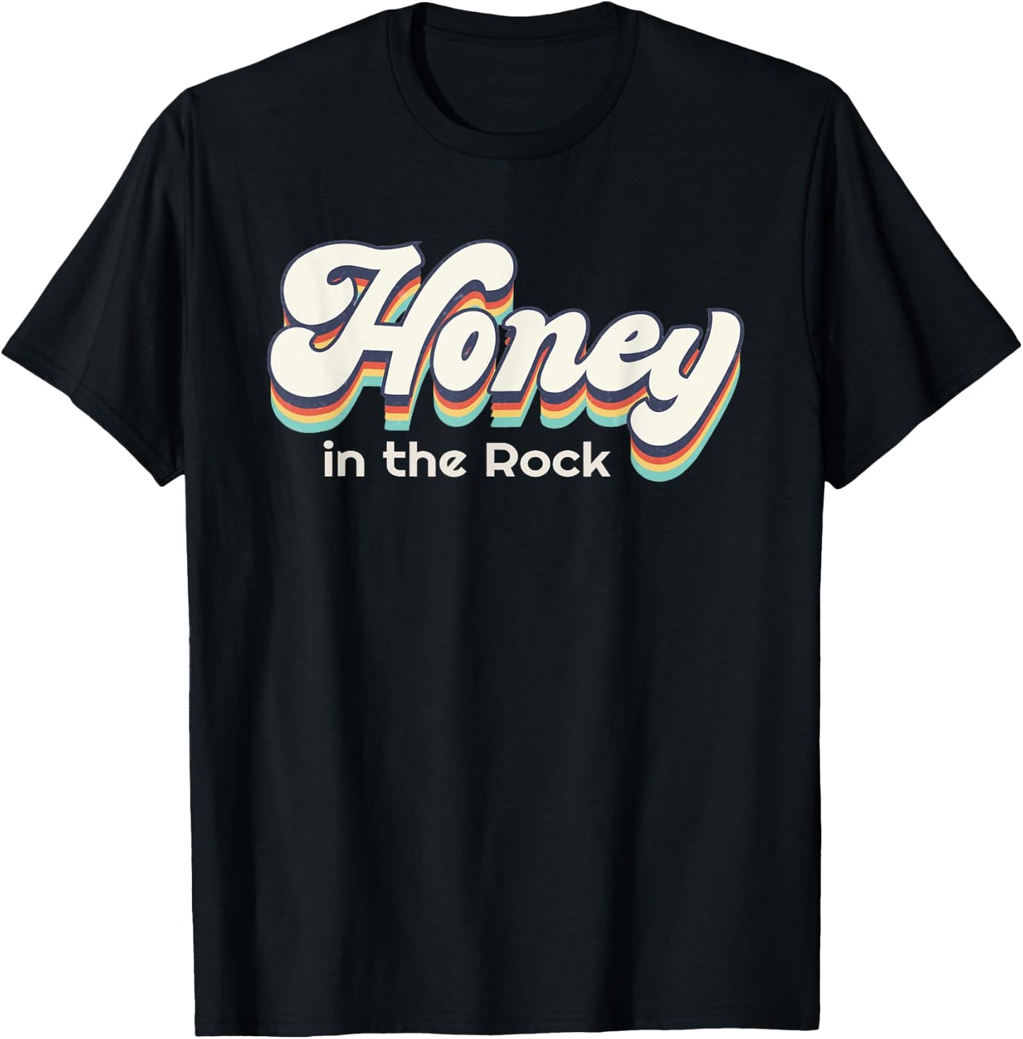Honey In The Rock Christian Faith Vintage Funny Jesus T-Shirt - T-Shirt | Black