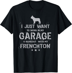 Funny Frenchton Dad Garage Men Hang T-Shirt - T-Shirt | Black
