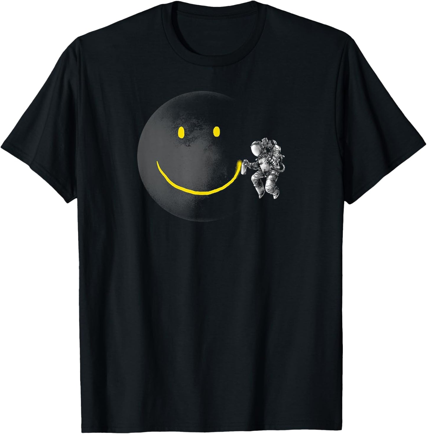 Make a Smile Moon T-Shirt - T-Shirt | Black