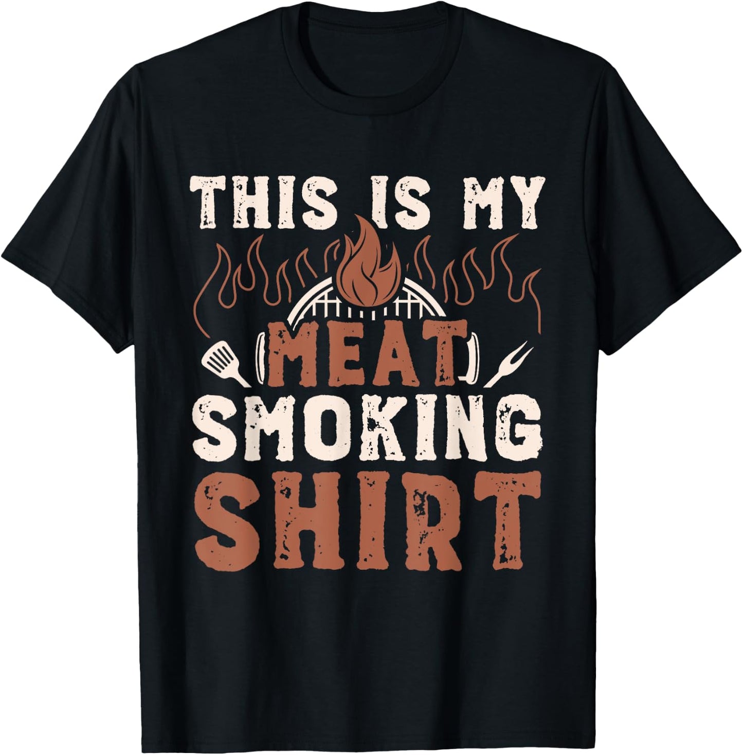 This Is My Meat Smoking Shirt Funny BBQ Pork Pitmaster T-Shirt - T-Shirt | Black