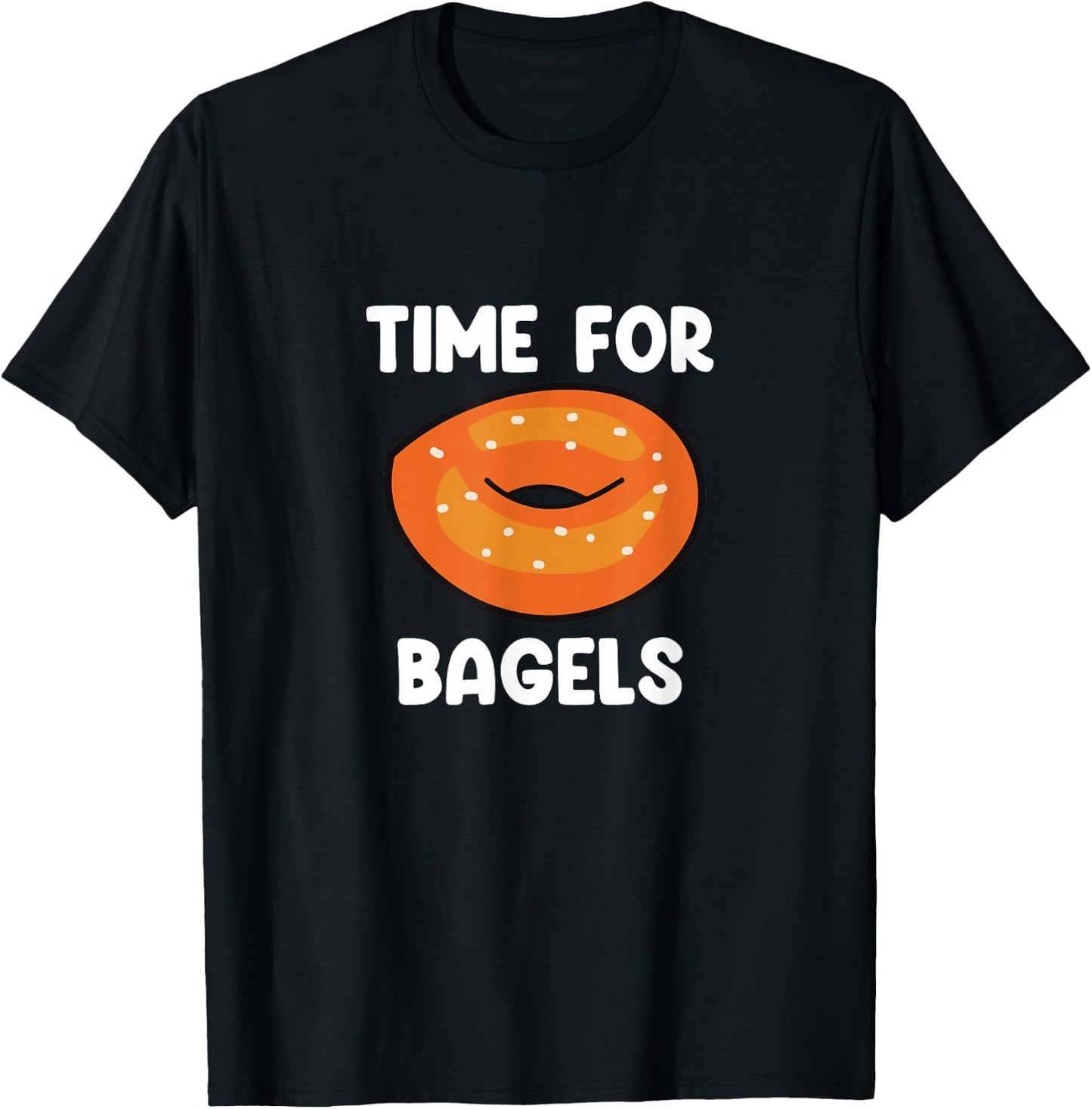 Time For Bagels Funny Bagel Lover Baking T-Shirt - T-Shirt | Black