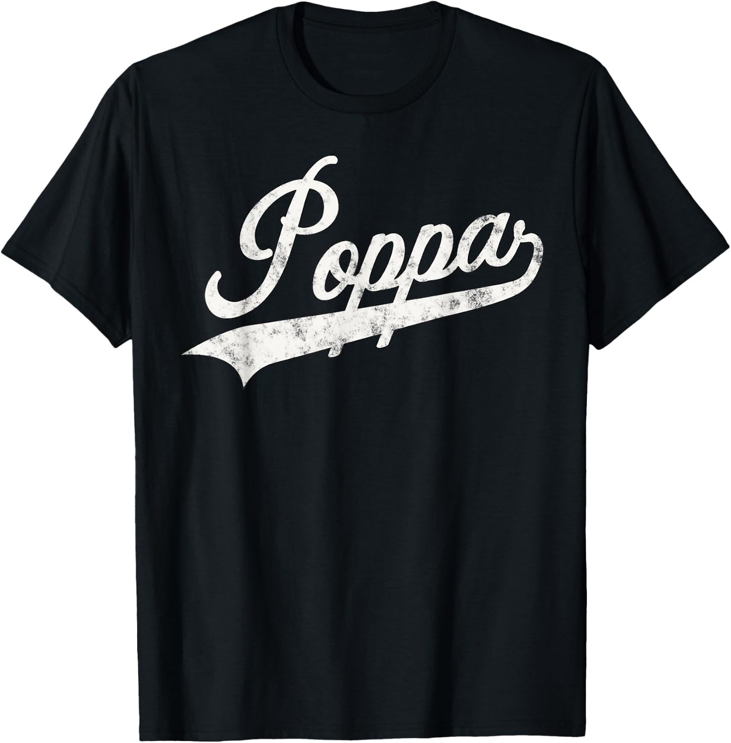 Poppa Retro Style Father’s day gift Funny Poppa Grandpa T-Shirt - T-Shirt | Black