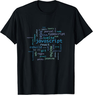 Javascript Software Developer Frontend Engineer - Blue T-Shirt - T-Shirt | Black