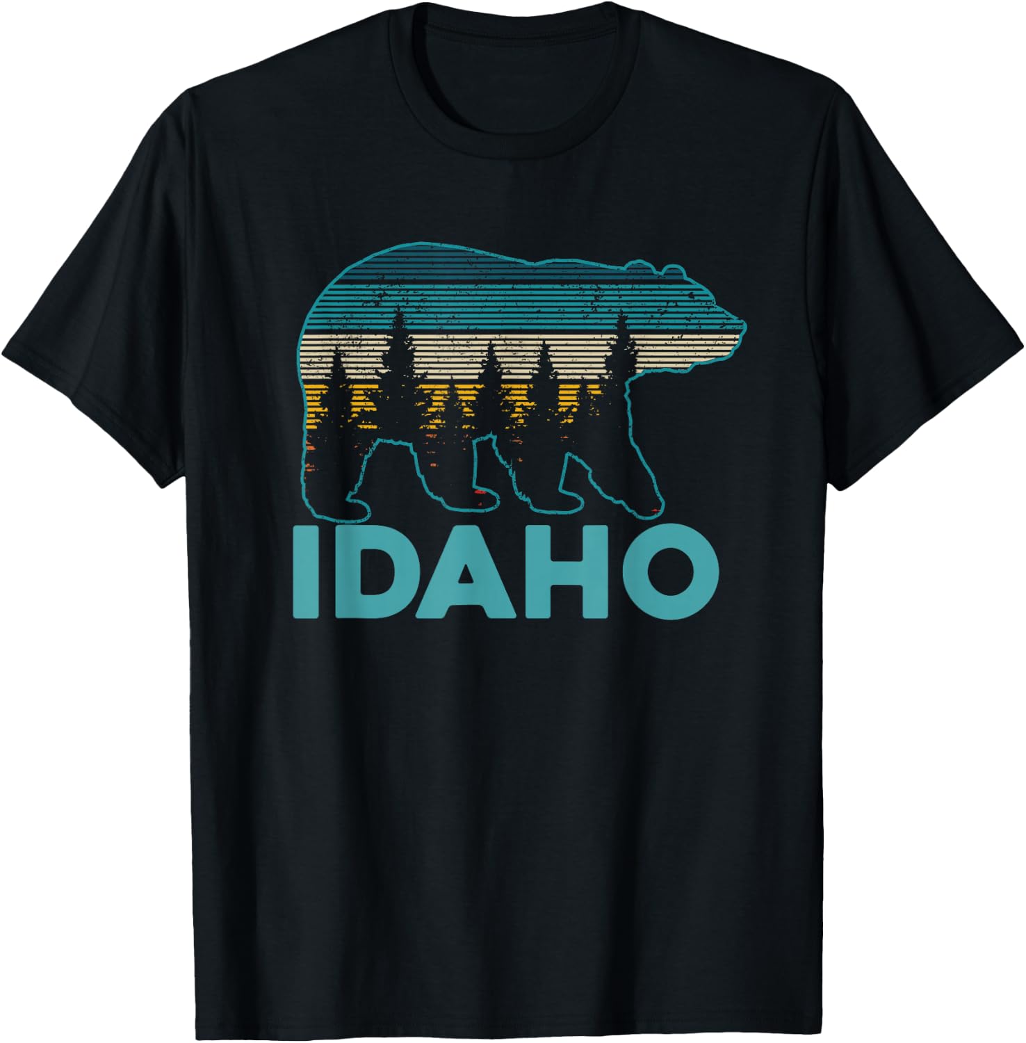 Idaho USA Grizzly Bear Souvenir T-Shirt - T-Shirt | Black