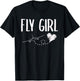 Plane Airplane Flying Travel Flight Attendant Fly Girl Heart T-Shirt - T-Shirt | Black