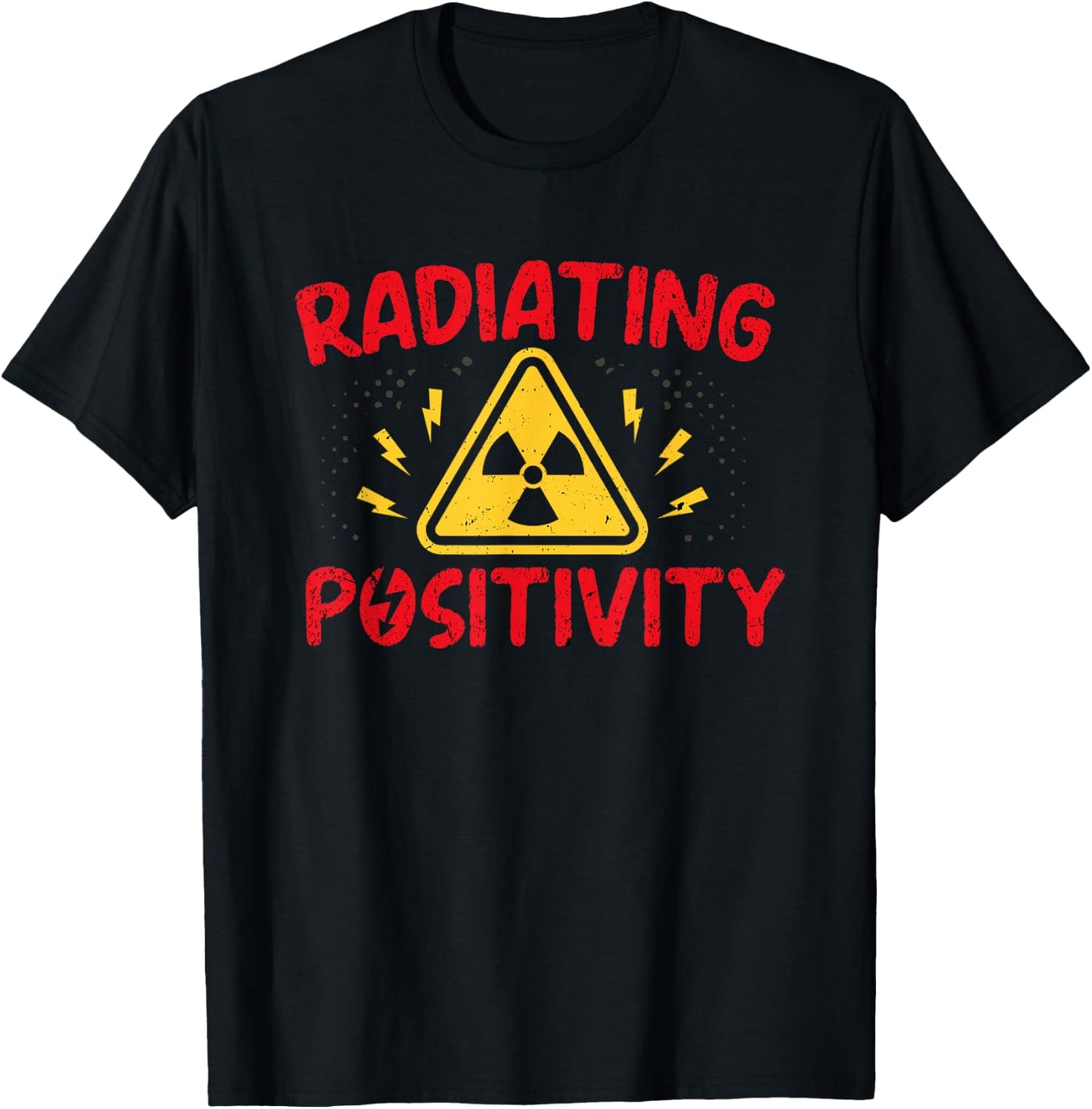 Radiation Therapist Radiating Positivity Radiotherapist T-Shirt - T-Shirt | Black