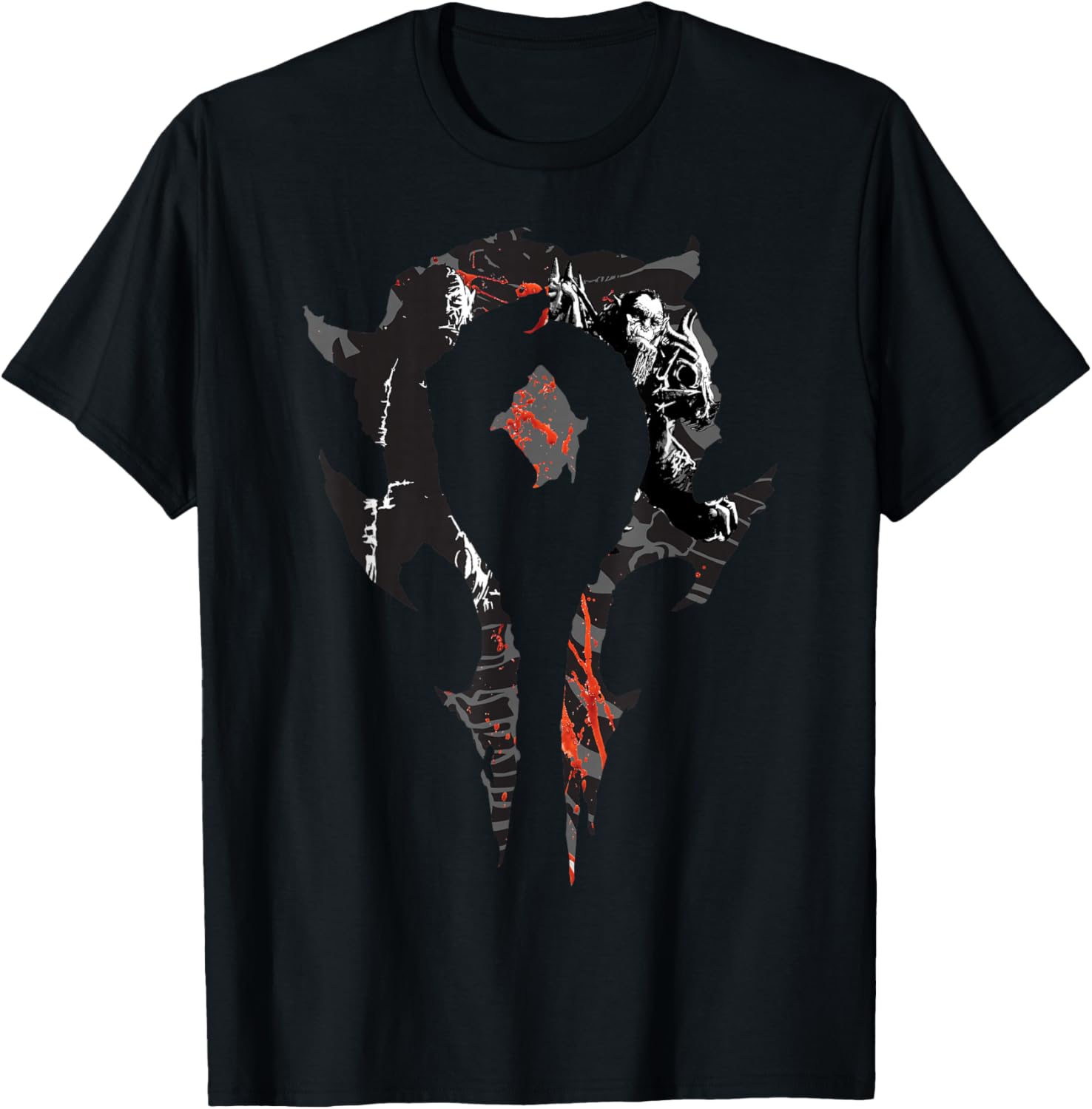 Warcraft Gaming Logo Horde Compilation Crest Fierce Gamer T-Shirt - T-Shirt | Black