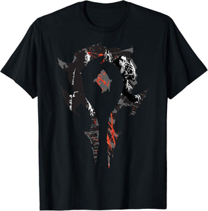 Warcraft Gaming Logo Horde Compilation Crest Fierce Gamer T-Shirt - T-Shirt | Black