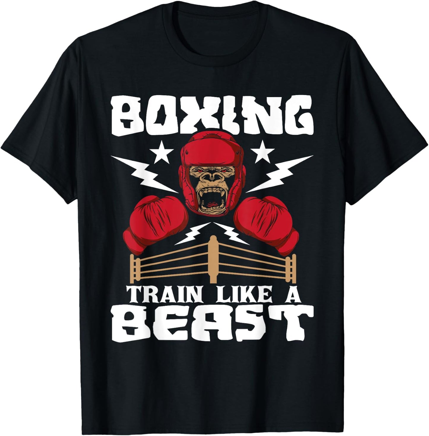 Boxing Train Like A Beast - Kickboxing Kickboxer Gym Boxer T-Shirt - T-Shirt | Black