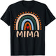 Mima Rainbow Grandma Cute Mothers Day Funny Mima T-Shirt - T-Shirt | Black