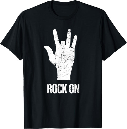 Rock - Distressed Funny Cut Off Missing Finger T-Shirt - T-Shirt | Black