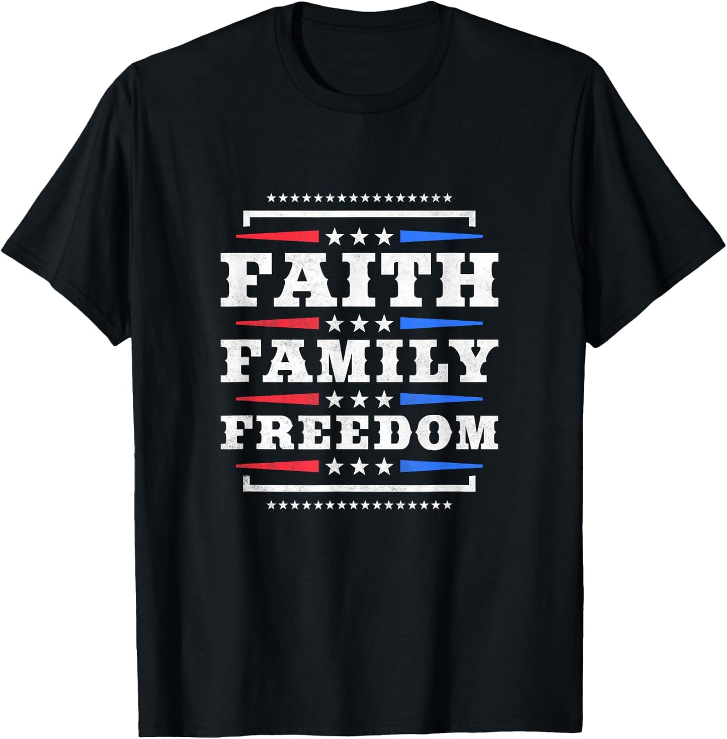 Faith Family Freedom, Independence Day Men T-Shirt - T-Shirt | Black