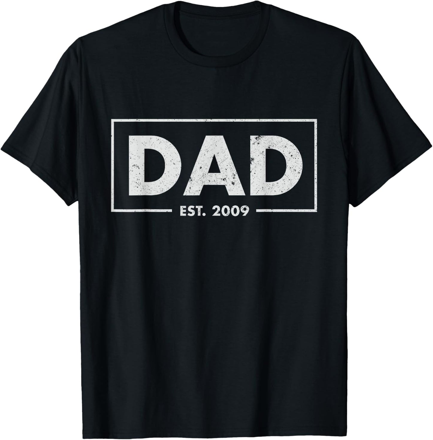 Dad Est. 2009 Father's Day Best Dad T-Shirt - T-Shirt | Black