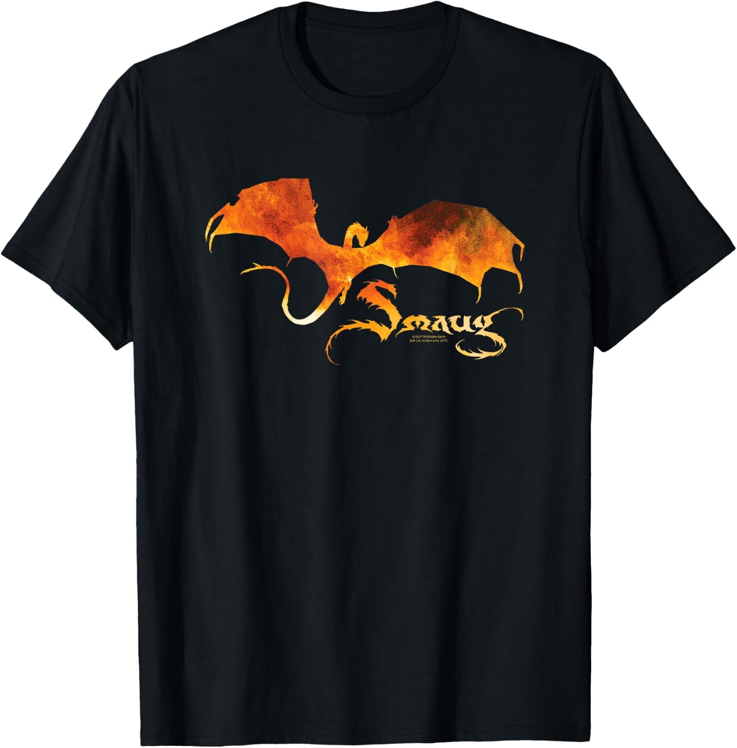 Hobbit Smaug on Fire T-Shirt - T-Shirt | Black