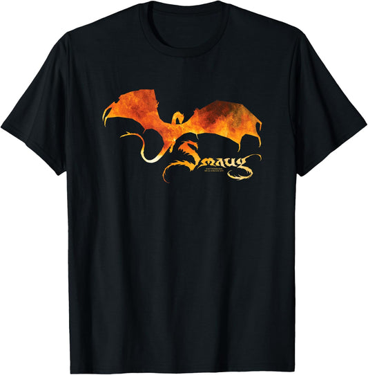 Hobbit Smaug on Fire T-Shirt - T-Shirt | Black