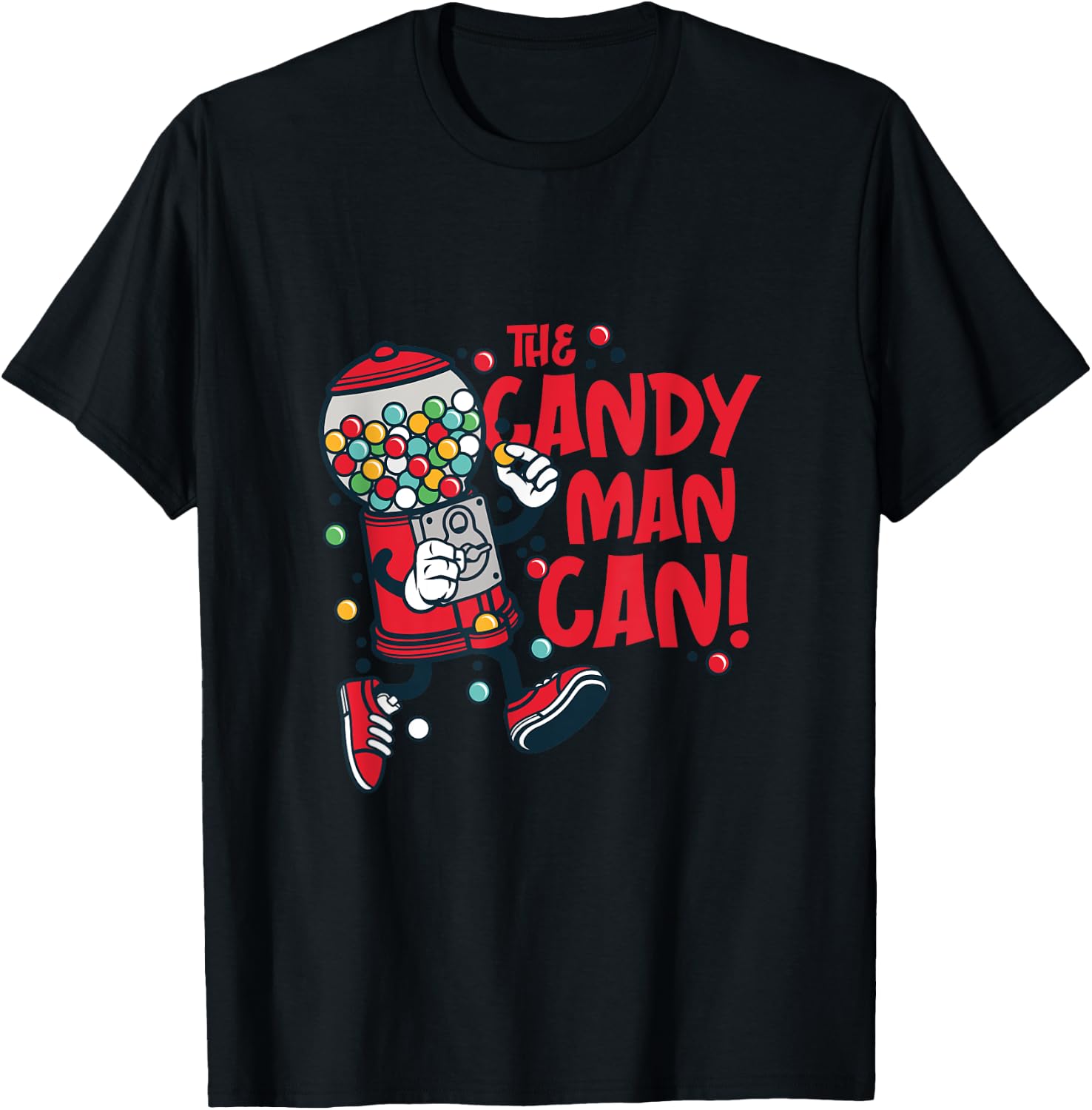 Candy Man Can Do It Too Vending Machine Gumball T-Shirt - T-Shirt | Black