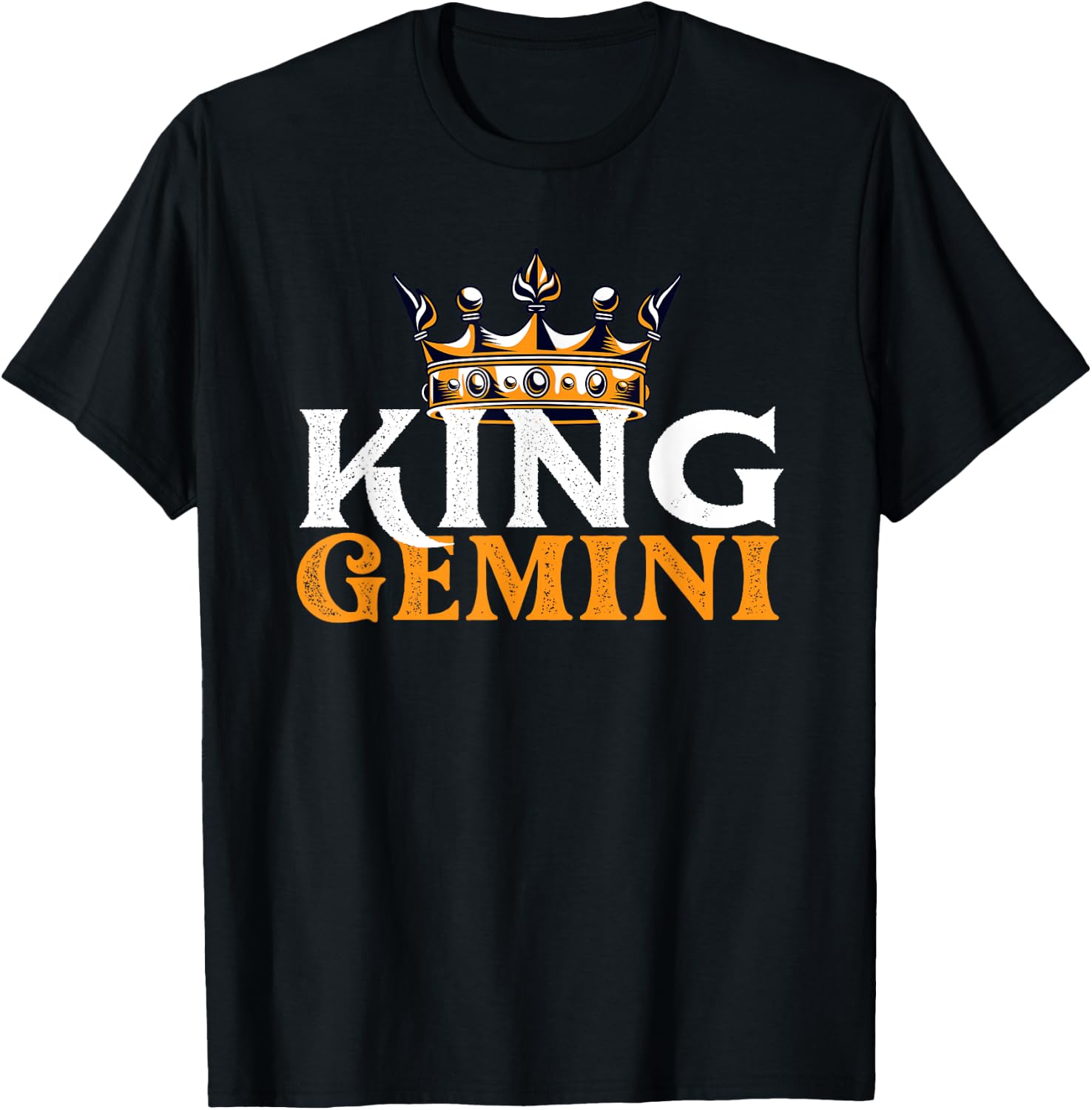King Gemini - Astrologer Astrology Zodiac Sign Horoscope T-Shirt - T-Shirt | Black