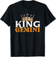 King Gemini - Astrologer Astrology Zodiac Sign Horoscope T-Shirt - T-Shirt | Black