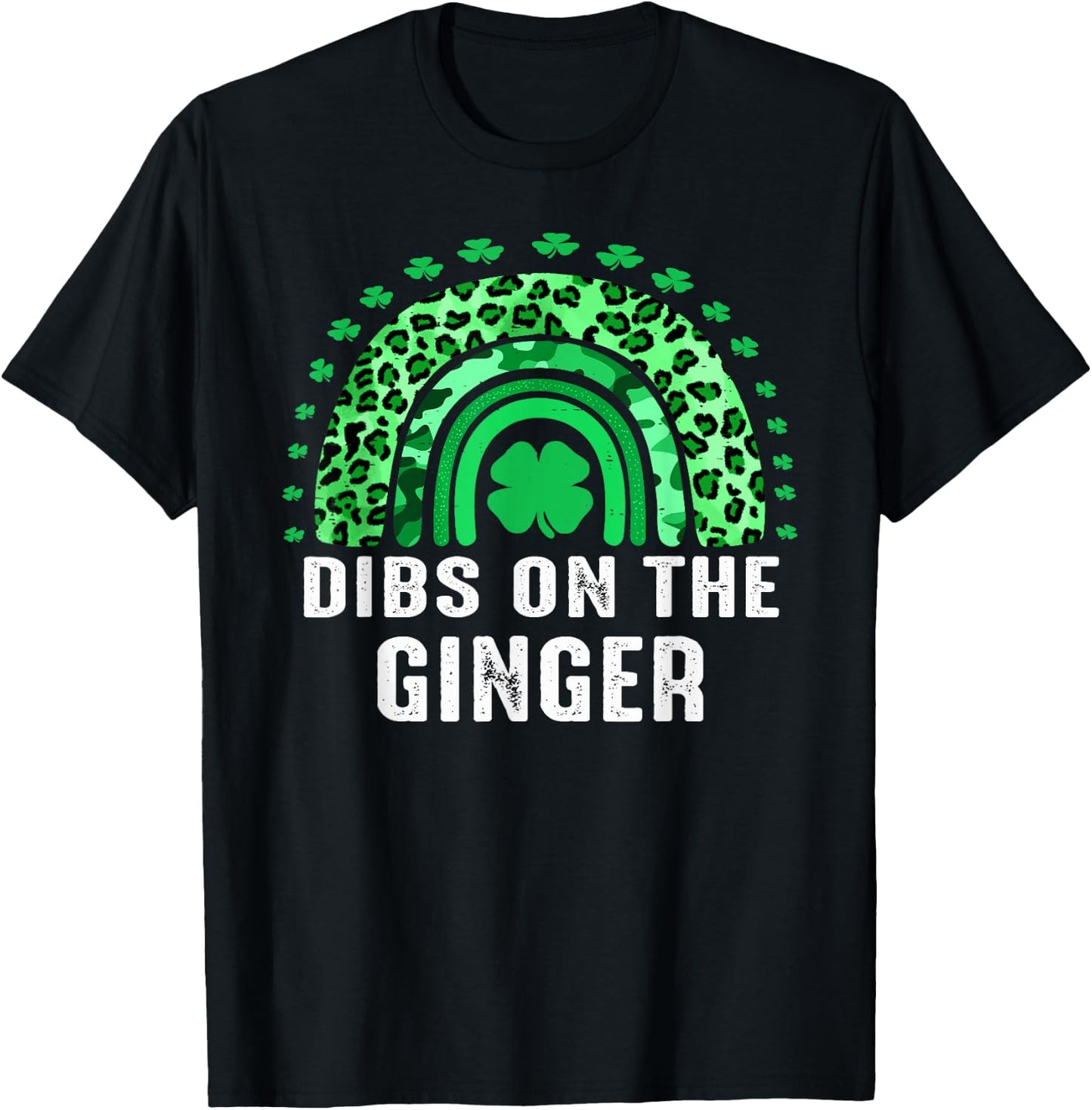 Dibs On The Ginger Funny St Patrick's Day Rainbow Gift Women T-Shirt - T-Shirt | Black